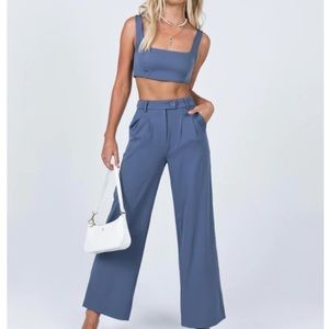Princess Polly Blue Wide-Leg Pants